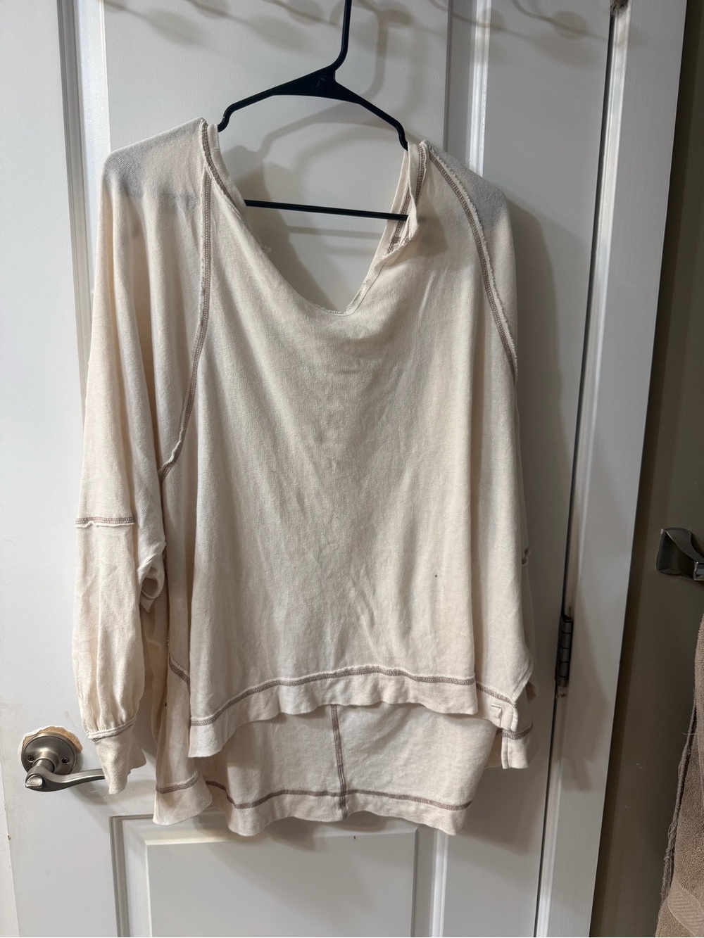 We The Free Cream Lightweight Pullover Top